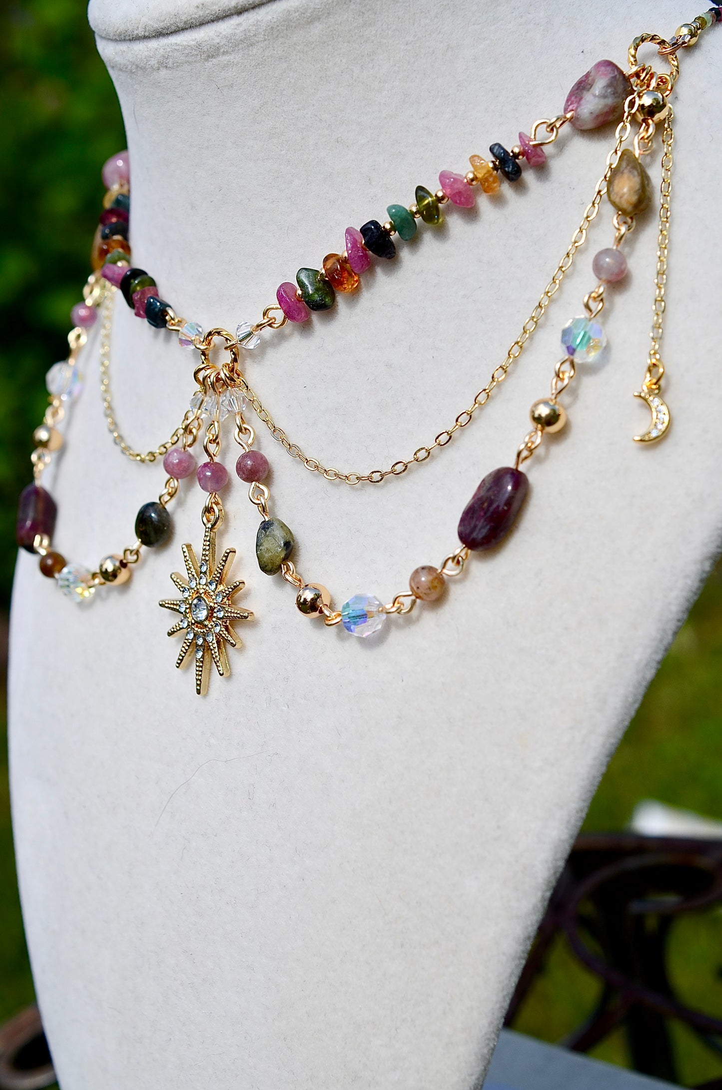 Celestial Tourmaline Crystal Necklace