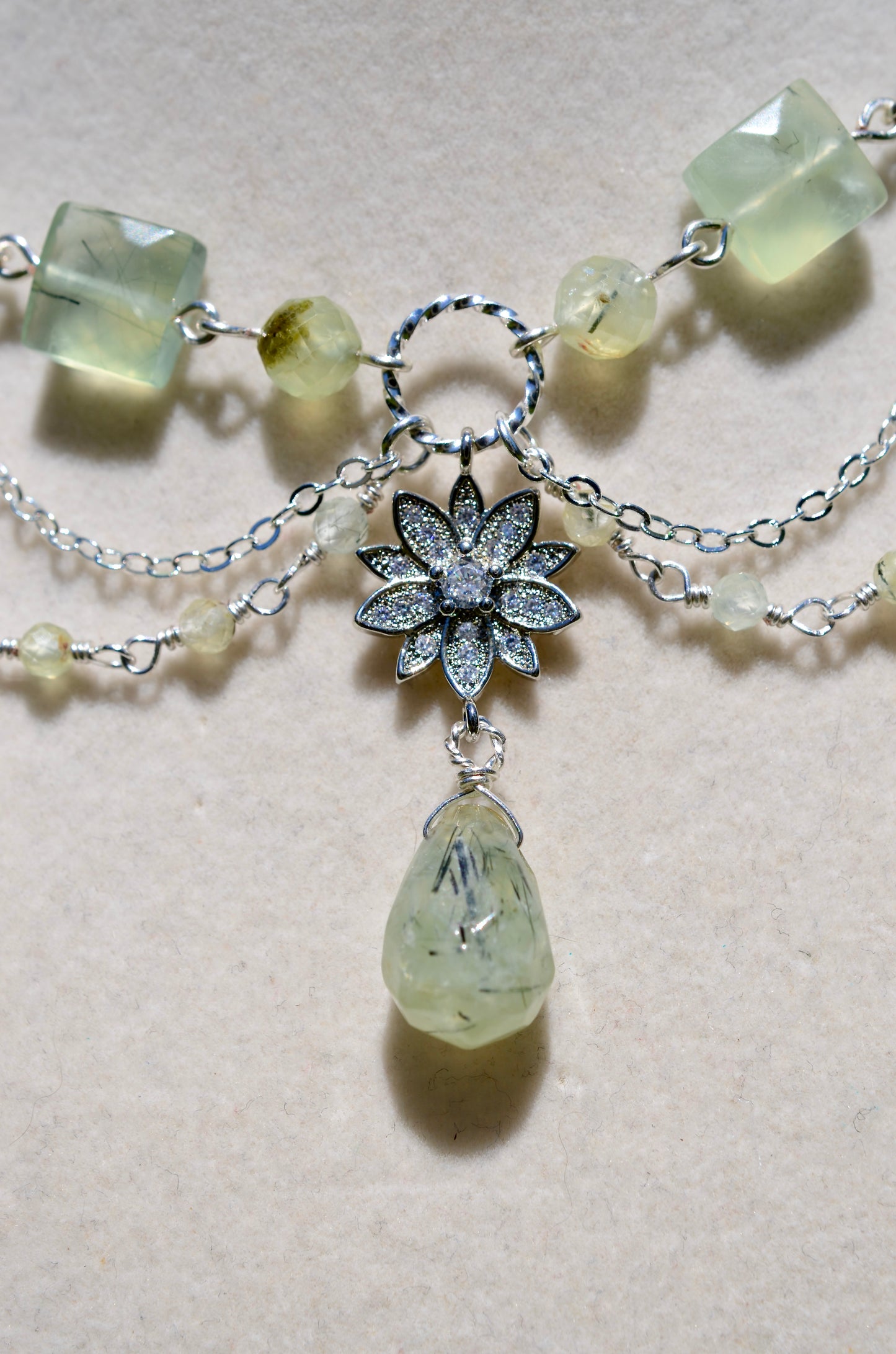 Prehnite Crystal Necklace