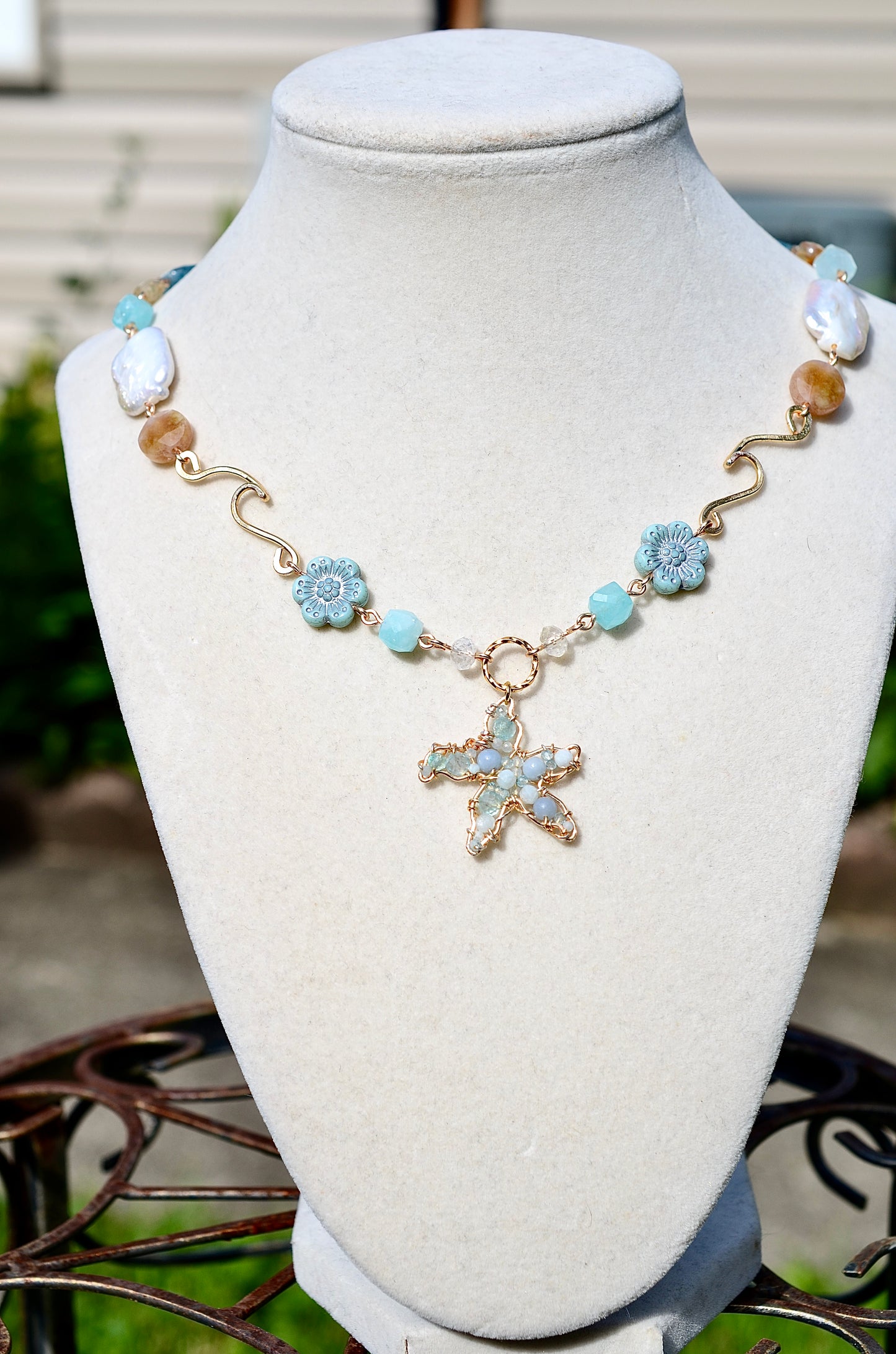 Aquamarine Oceanic Necklace