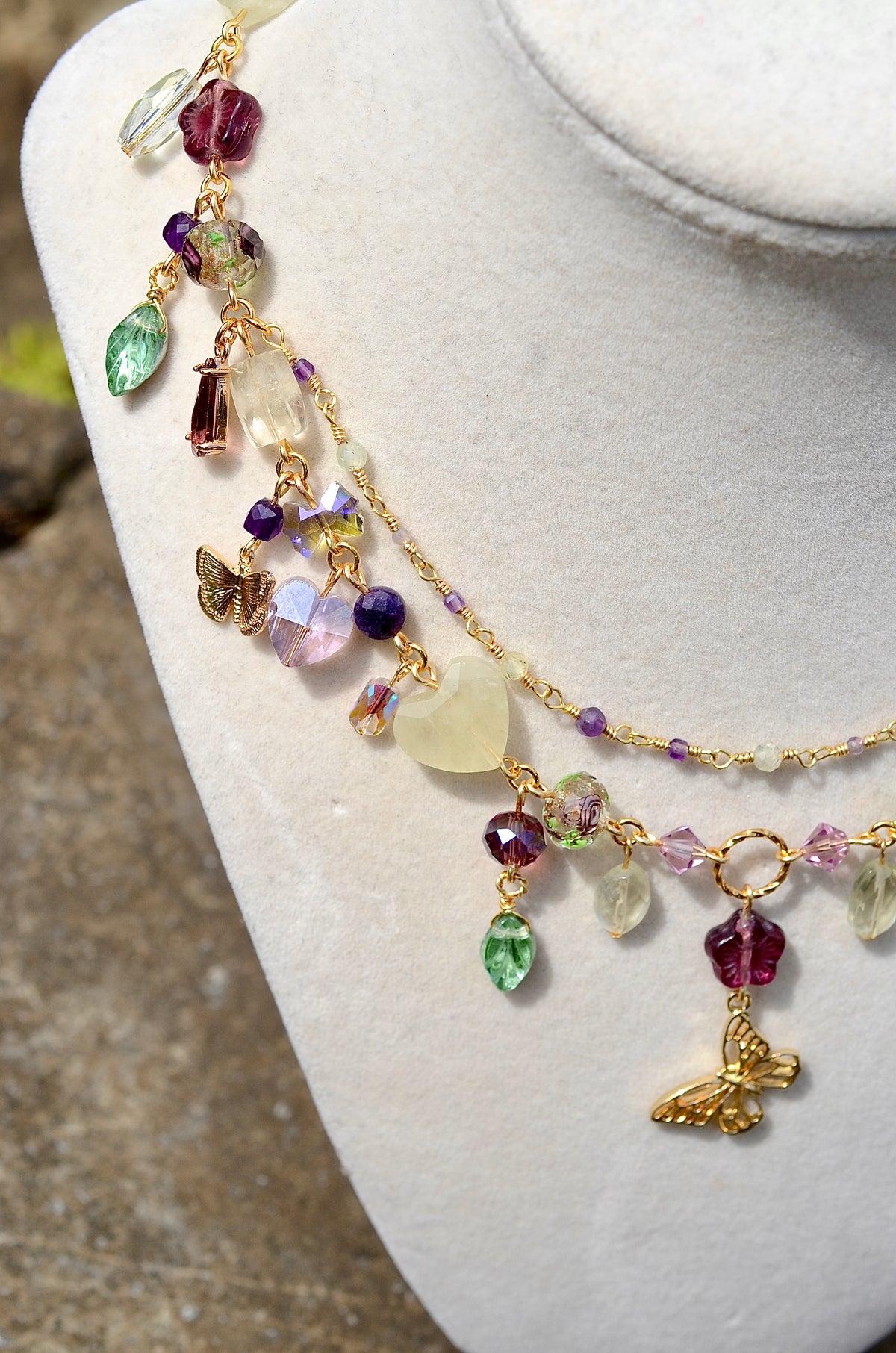 Crystal Butterfly Charm Necklace 🦋