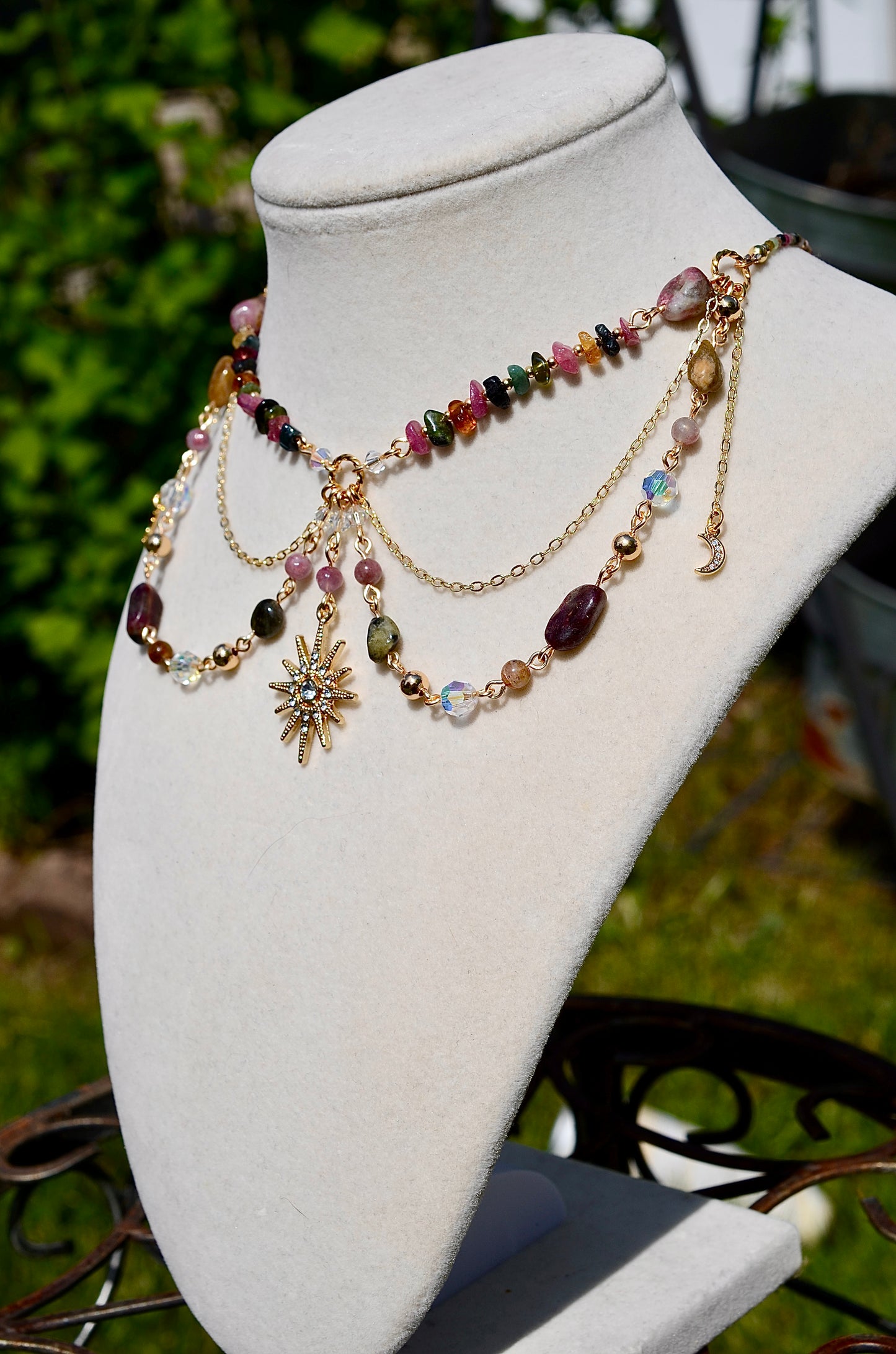 Celestial Tourmaline Crystal Necklace
