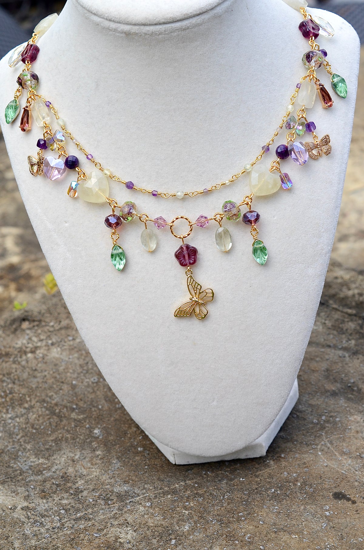 Crystal Butterfly Charm Necklace 🦋