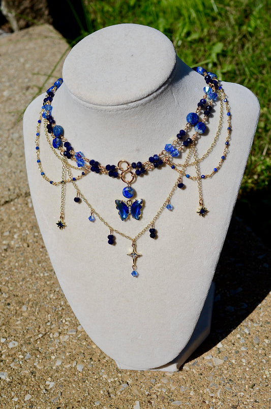 Blue Butterfly Necklace