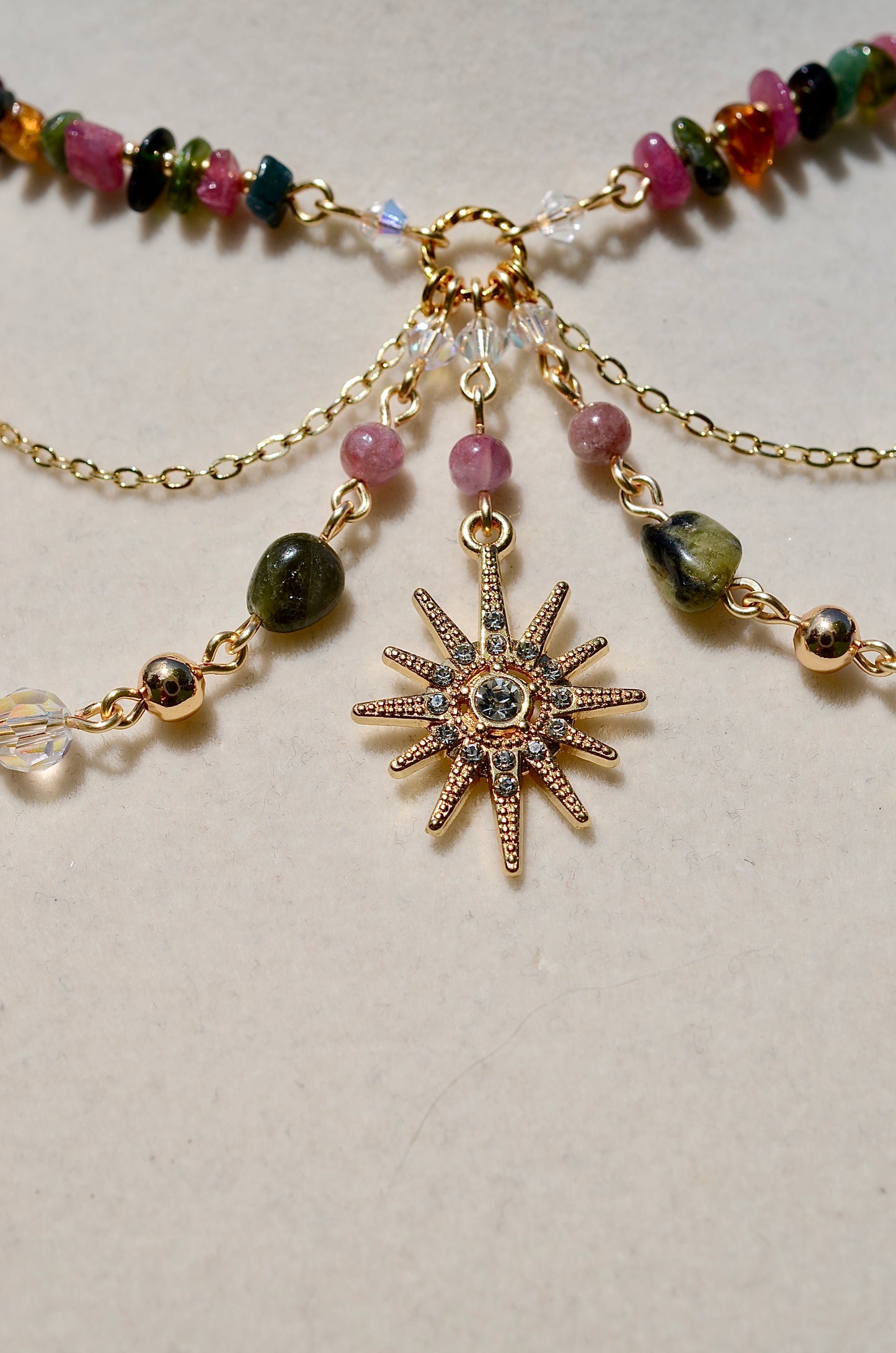 Celestial Tourmaline Crystal Necklace