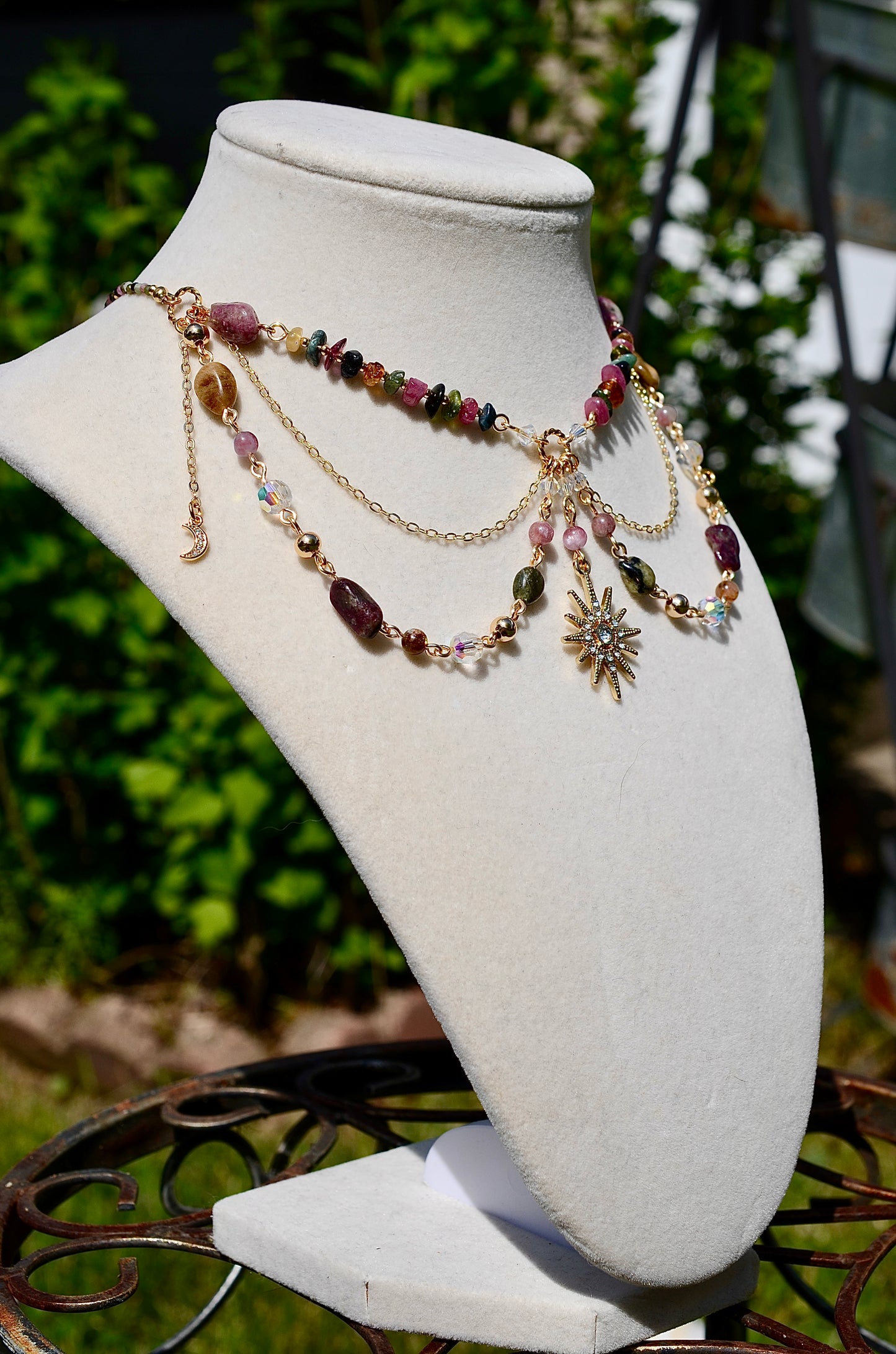 Celestial Tourmaline Crystal Necklace