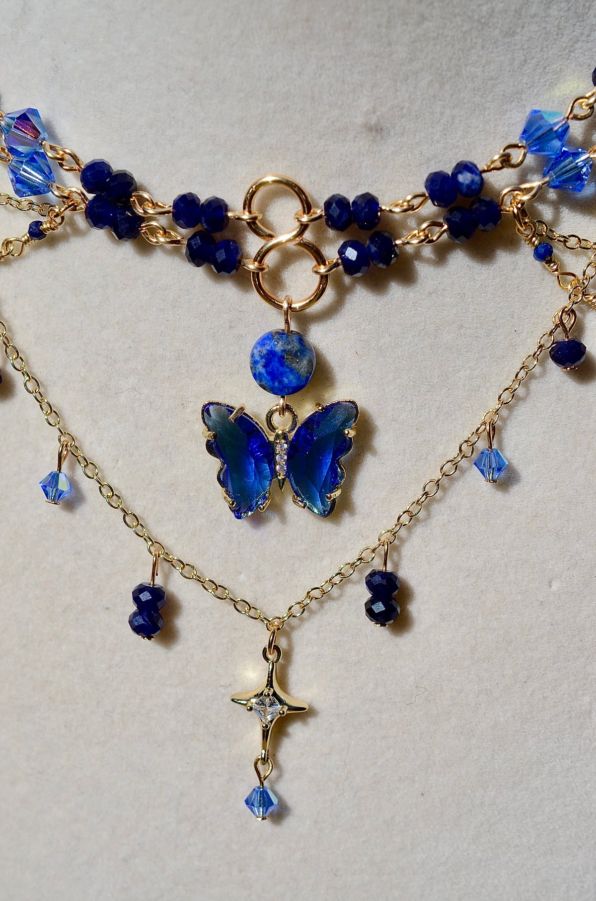 Blue Butterfly Necklace