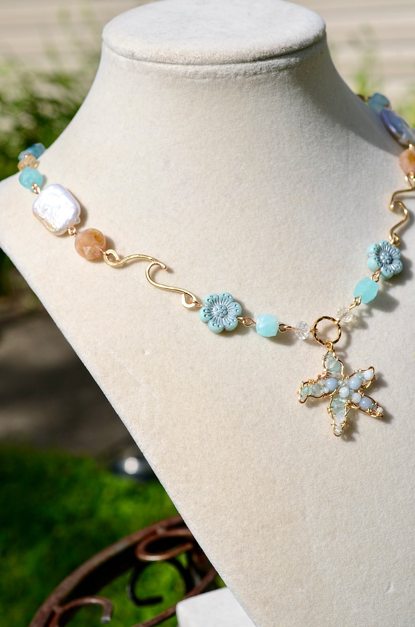Aquamarine Oceanic Necklace