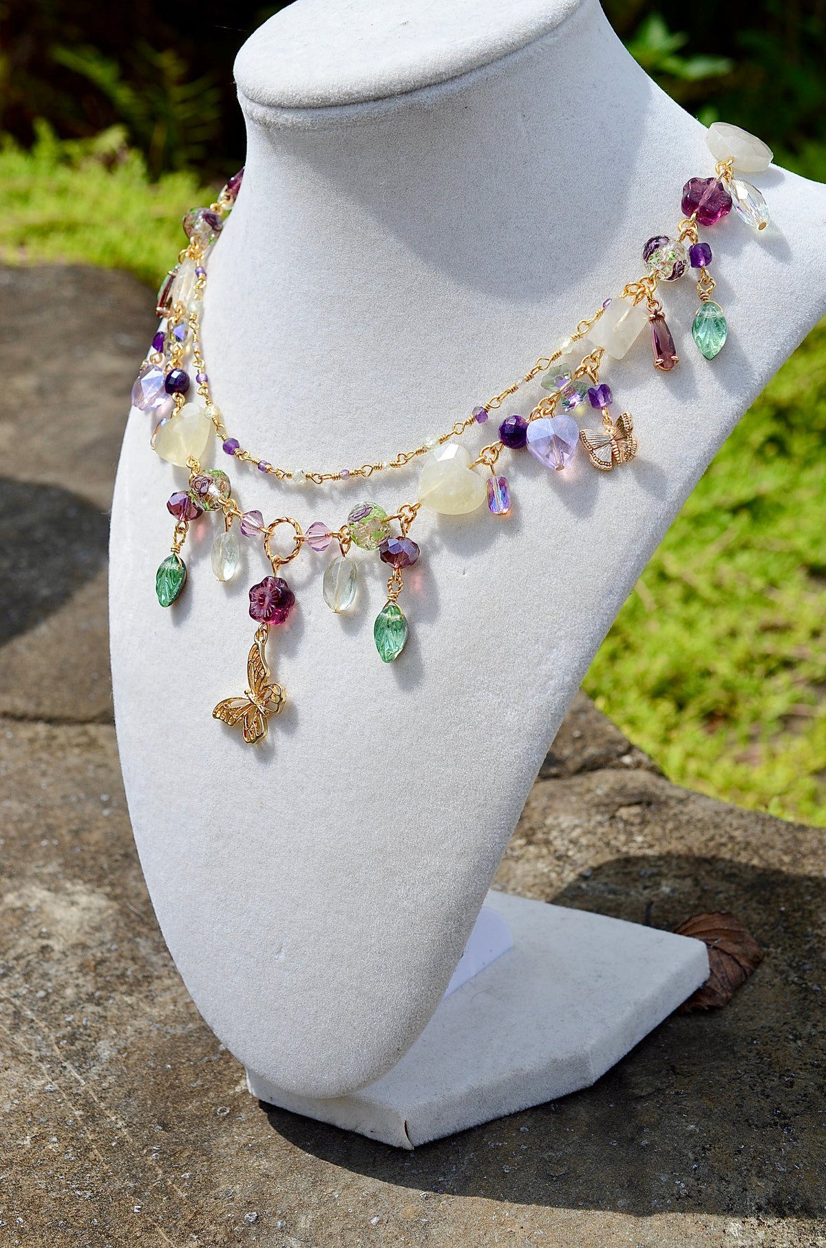 Crystal Butterfly Charm Necklace 🦋