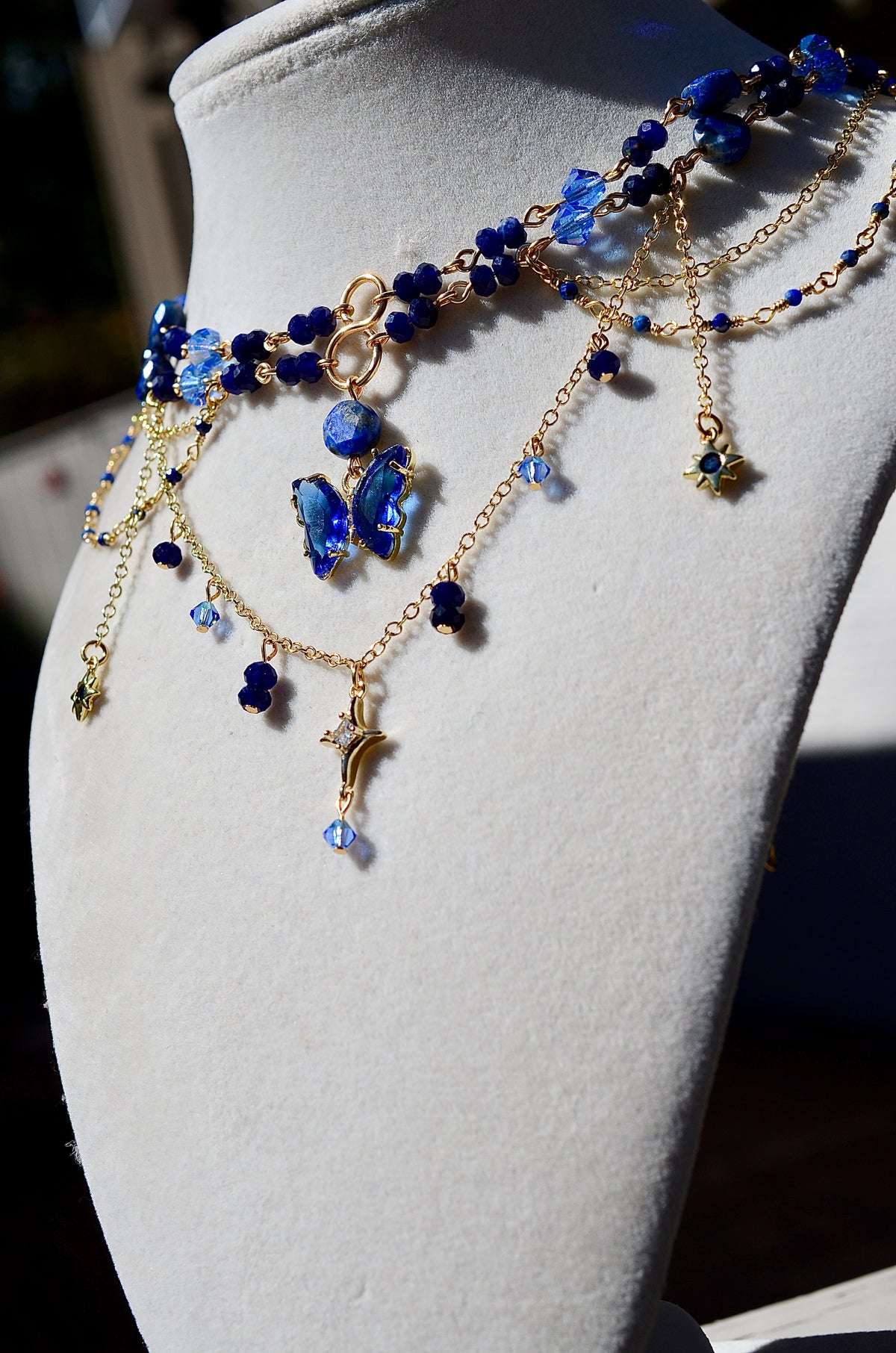 Blue Butterfly Necklace
