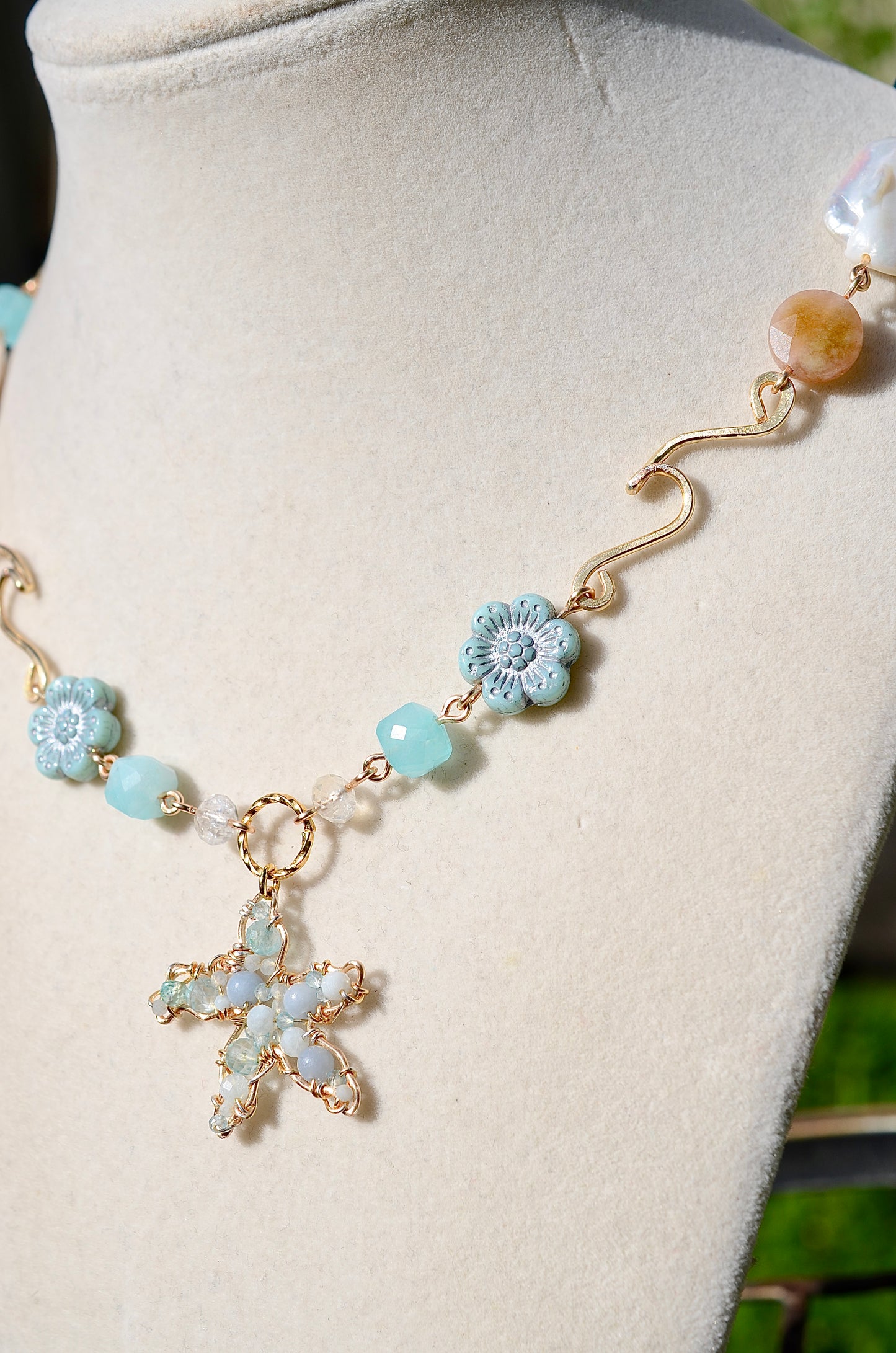 Aquamarine Oceanic Necklace