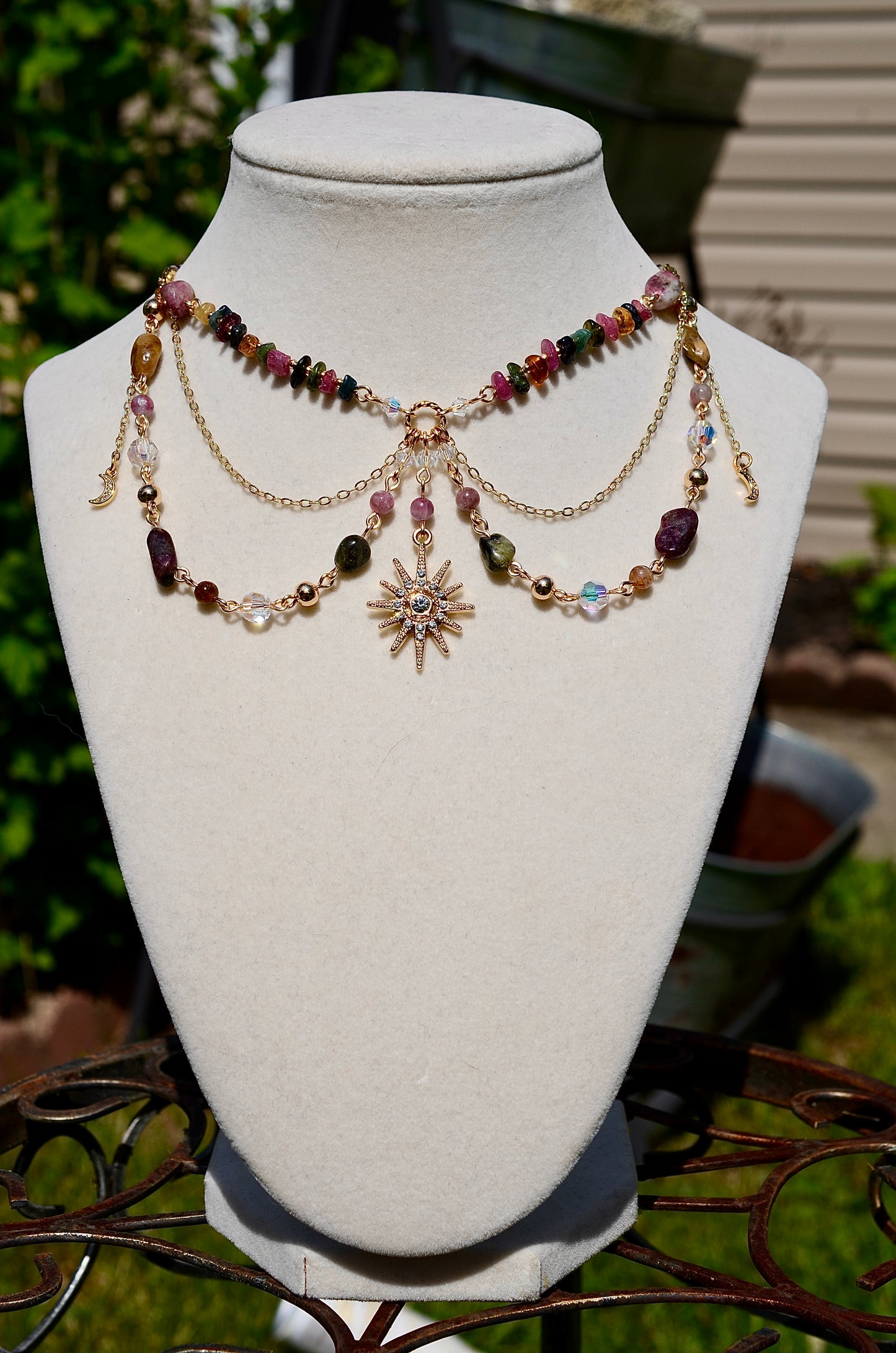 Celestial Tourmaline Crystal Necklace