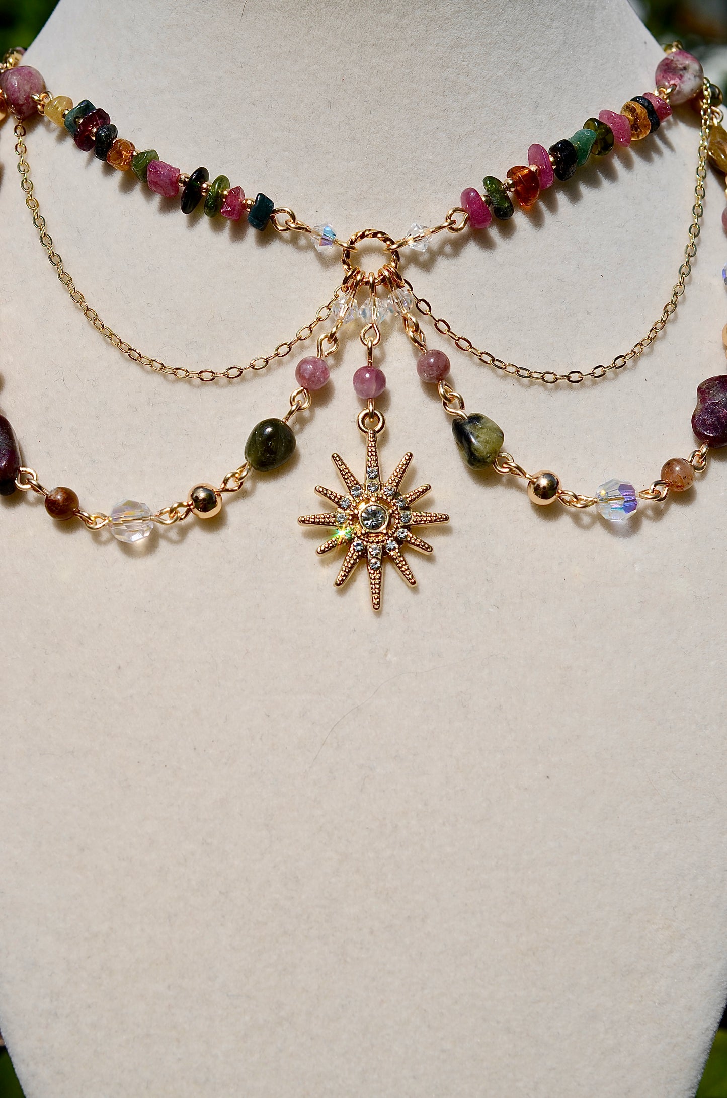 Celestial Tourmaline Crystal Necklace