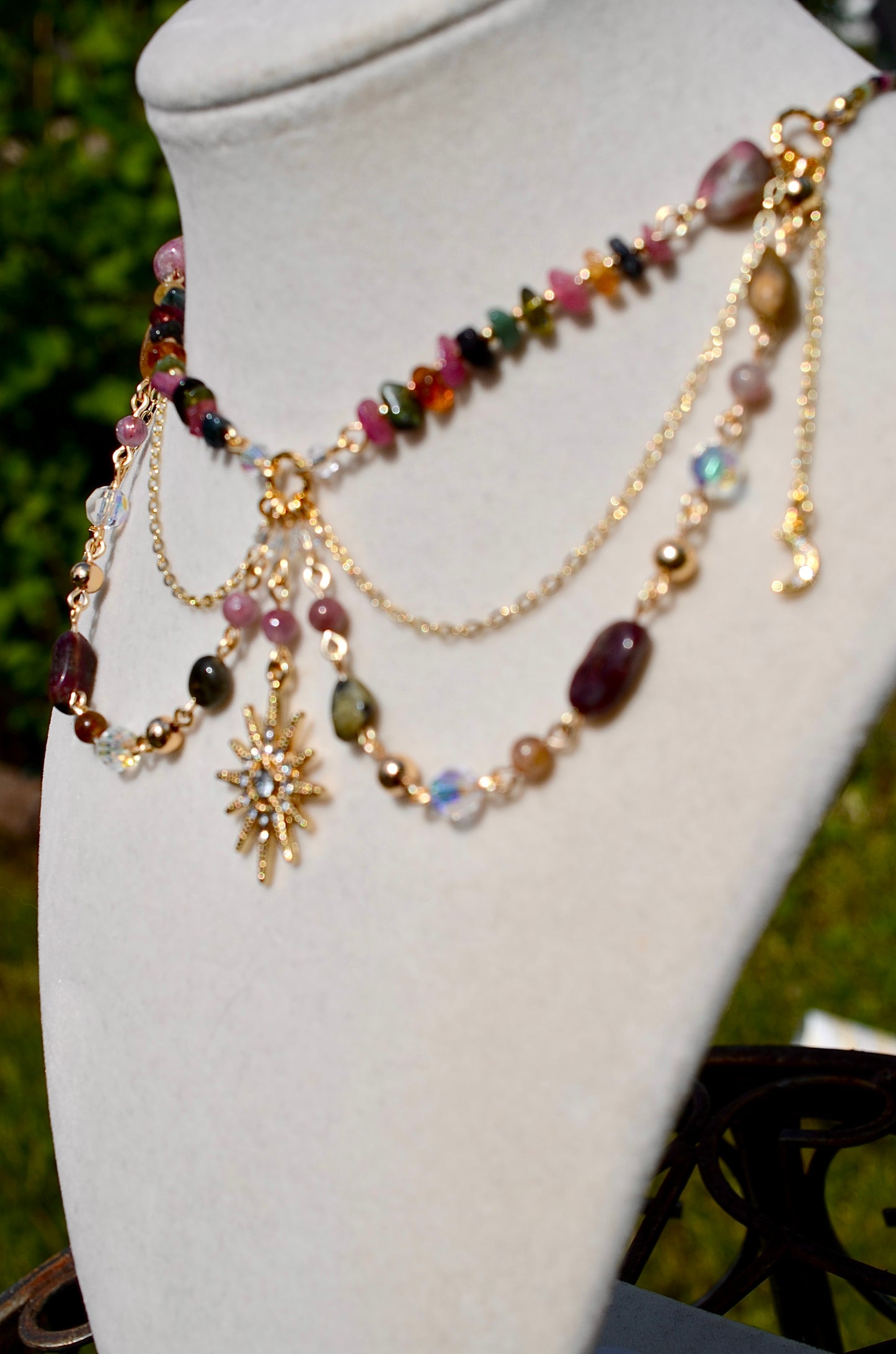 Celestial Tourmaline Crystal Necklace