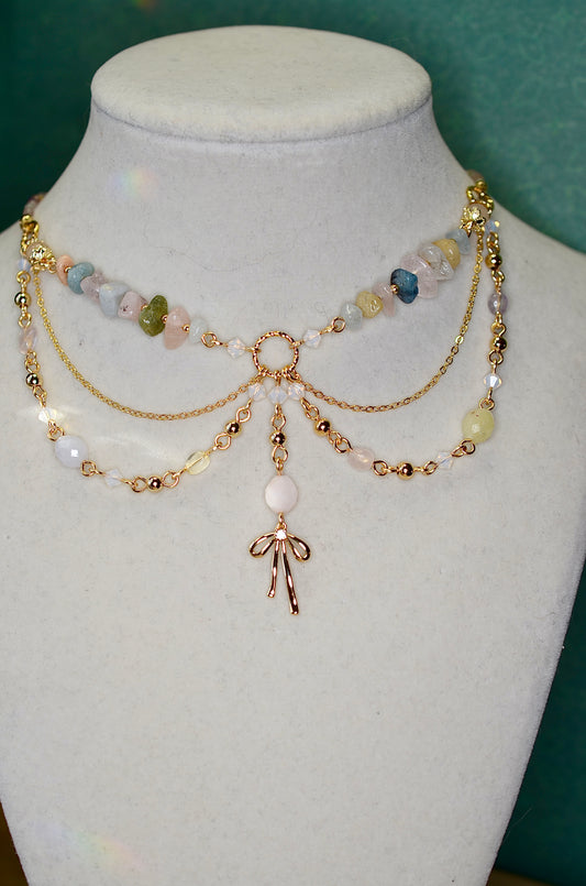 Morganite Gemstone Necklace