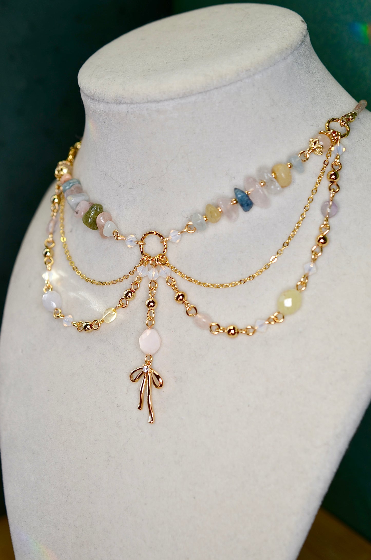 Morganite Gemstone Necklace