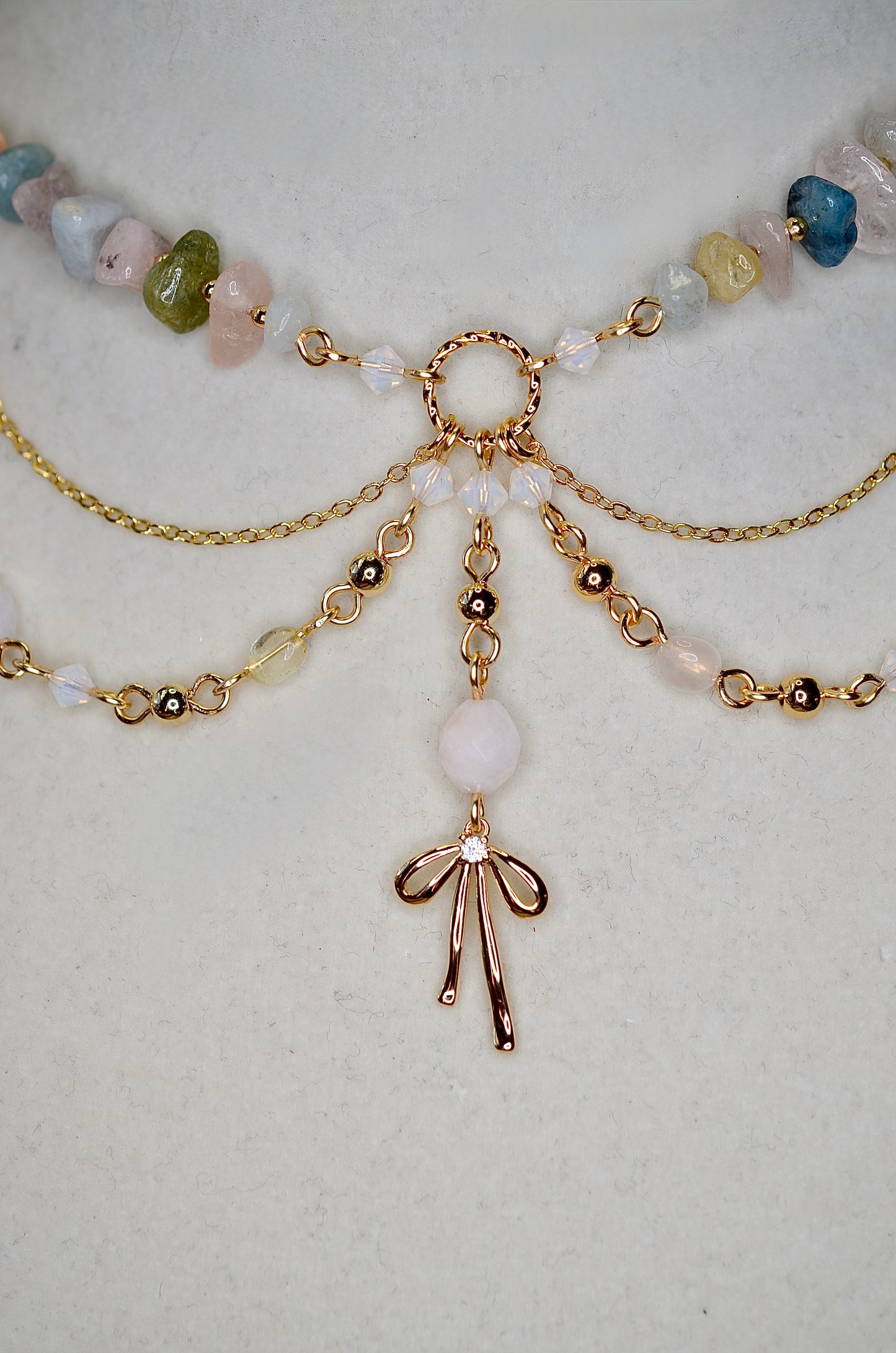 Morganite Gemstone Necklace