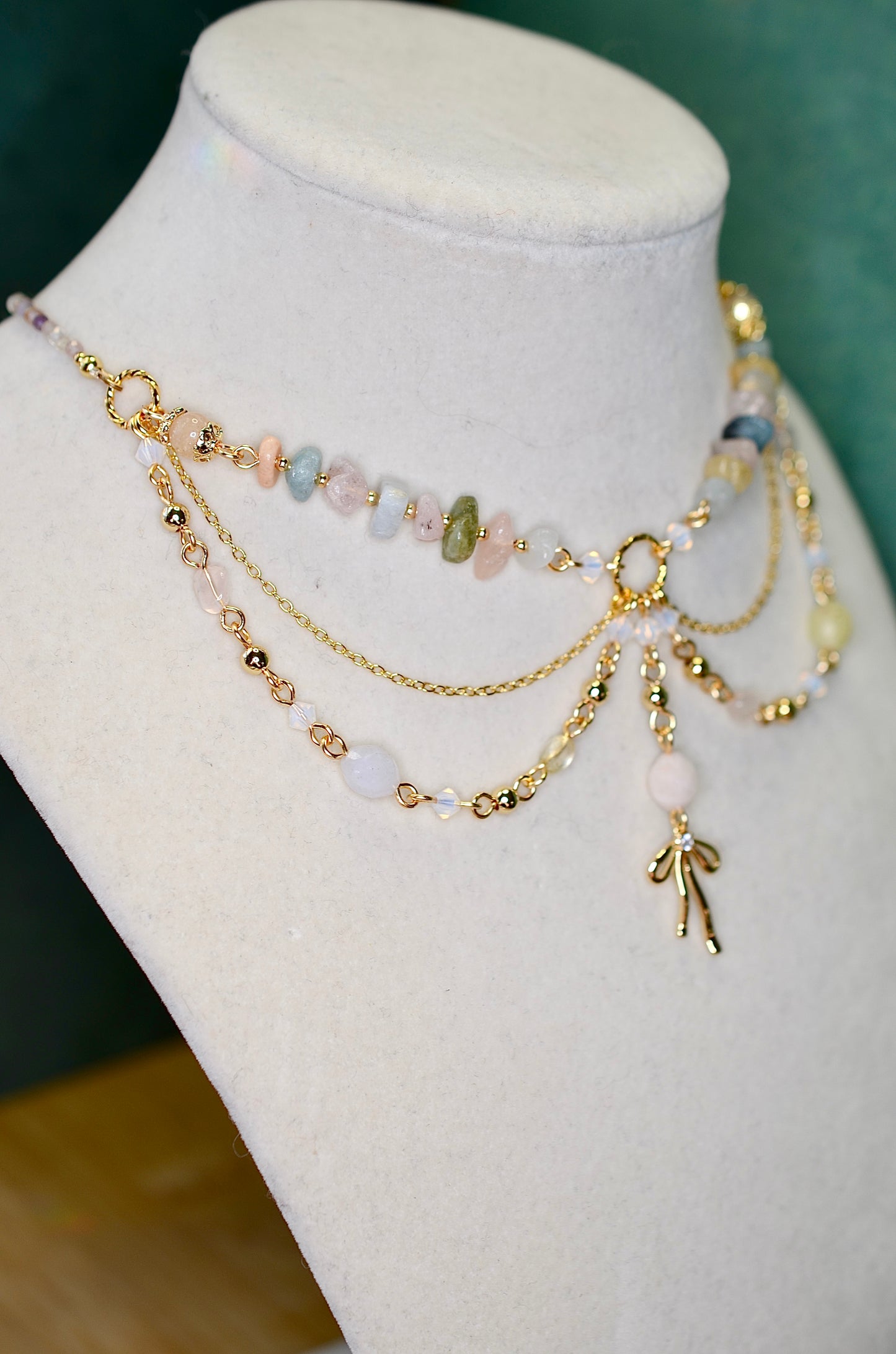 Morganite Gemstone Necklace