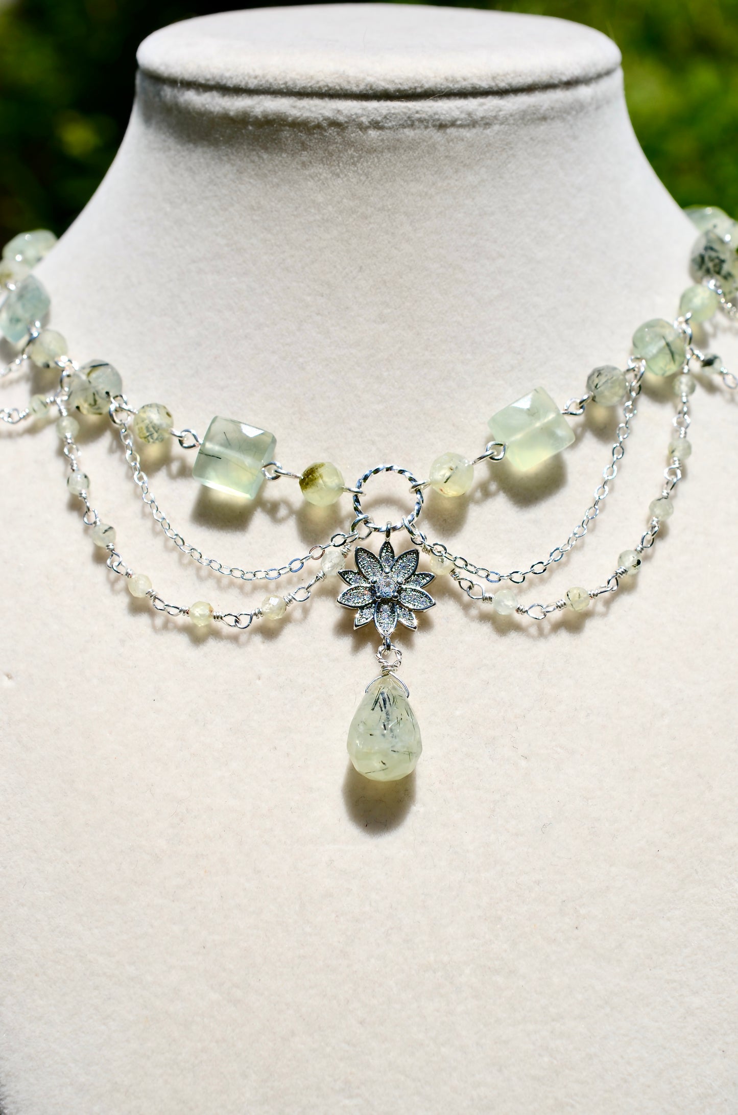 Prehnite Crystal Necklace