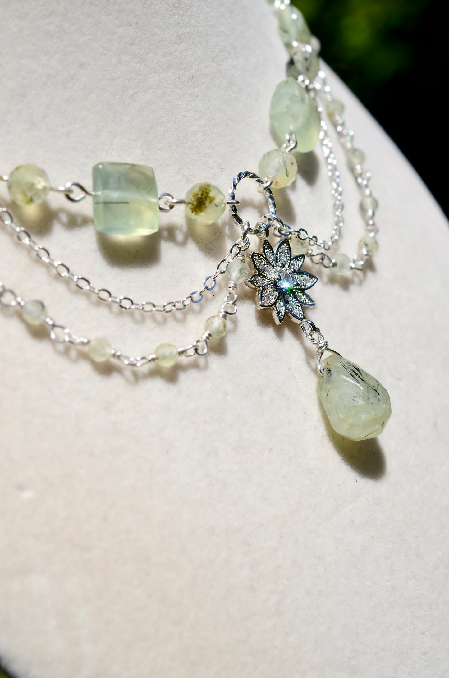 Prehnite Crystal Necklace