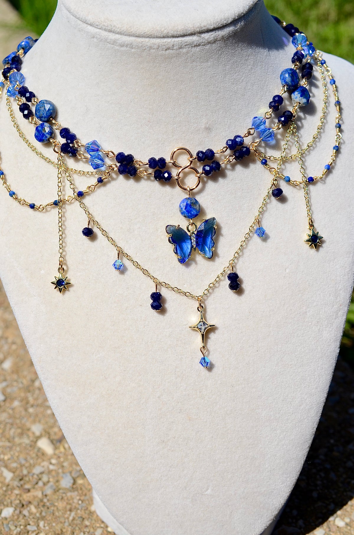 Blue Butterfly Necklace