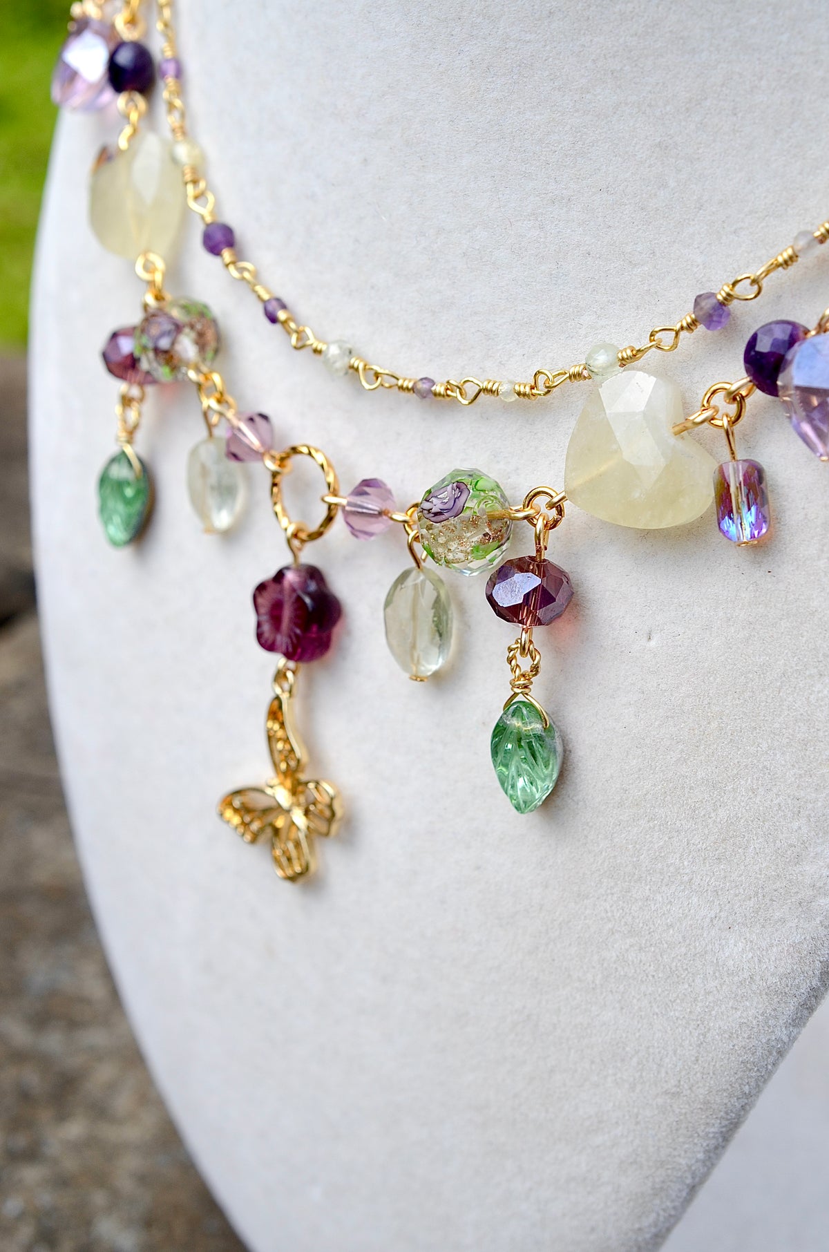 Crystal Butterfly Charm Necklace 🦋