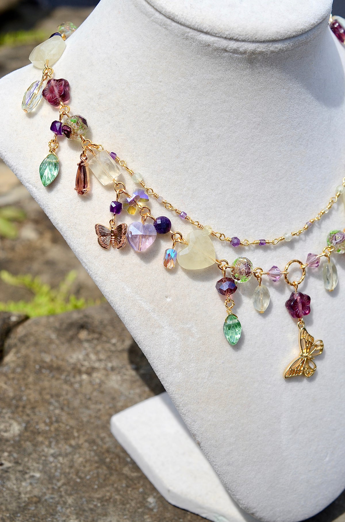 Crystal Butterfly Charm Necklace 🦋